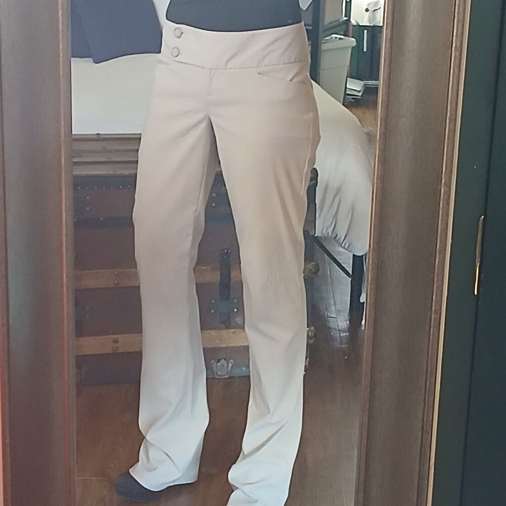 The Limited Banded-Waist Khaki Trousers